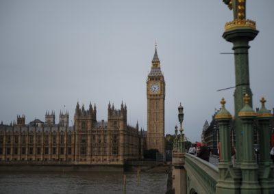 the big ben clock tower towering over the city of london