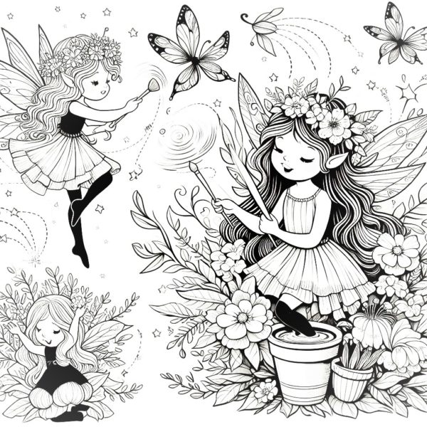 Fairies and witches - coloring book – Image 6