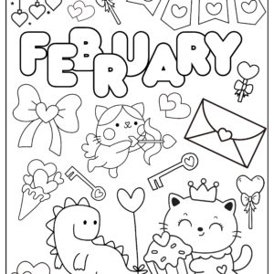 Months of the year coloring book