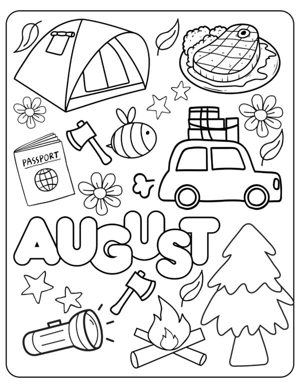 Months of the year coloring book – Image 2
