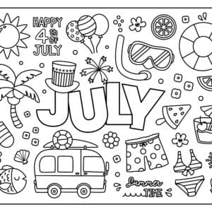 Monthly coloring book