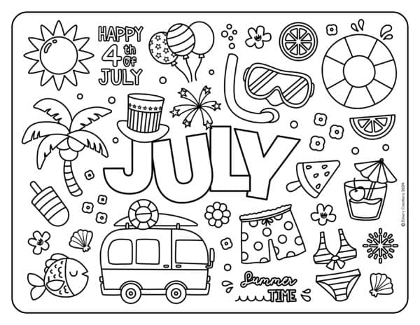 Monthly coloring book