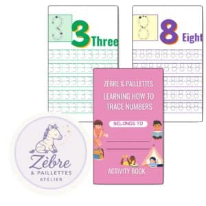 Cahier de traçage des chiffres 0-10 en anglais à imprimer | Apprentissage des nombres anglais | Activité DYS Montessori | Chiffres à tracer