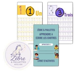 Livret d'activités - chiffres 0-10 in English à imprimer | Apprentissage des nombres français | Activité DYS Montessori | Chiffres à tracer