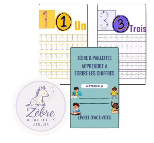 Livret d'activités - chiffres 0-10 in English à imprimer | Apprentissage des nombres français | Activité DYS Montessori | Chiffres à tracer