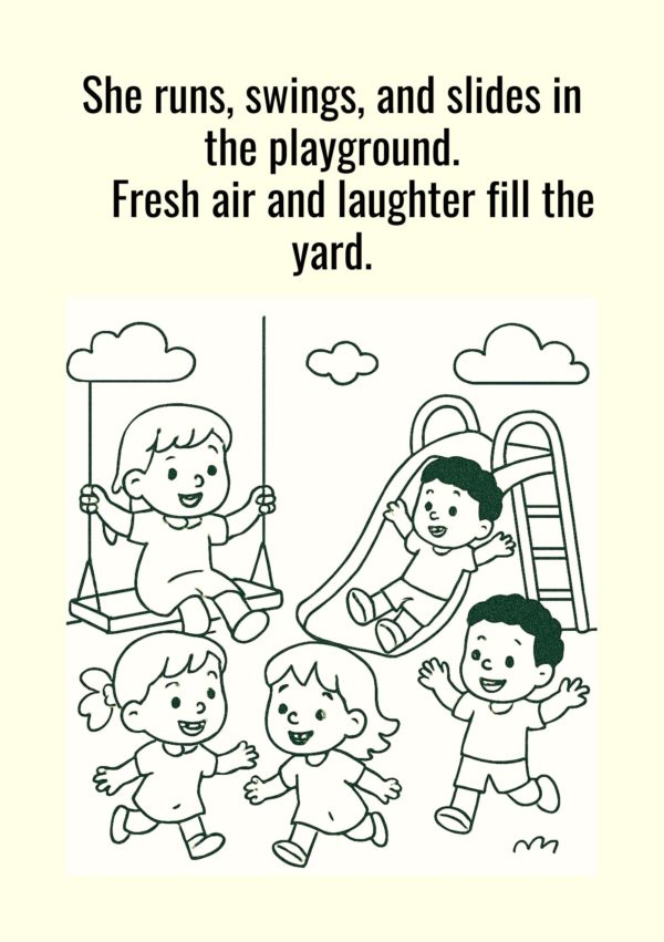 Coloriage Routine Quotidienne pour Enfants | Livre éducatif à imprimer PDF | Apprentissage des routines en anglais | Fichier Numérique enfant