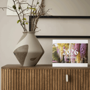 2026 calendrier jaune et gris classique en anglais