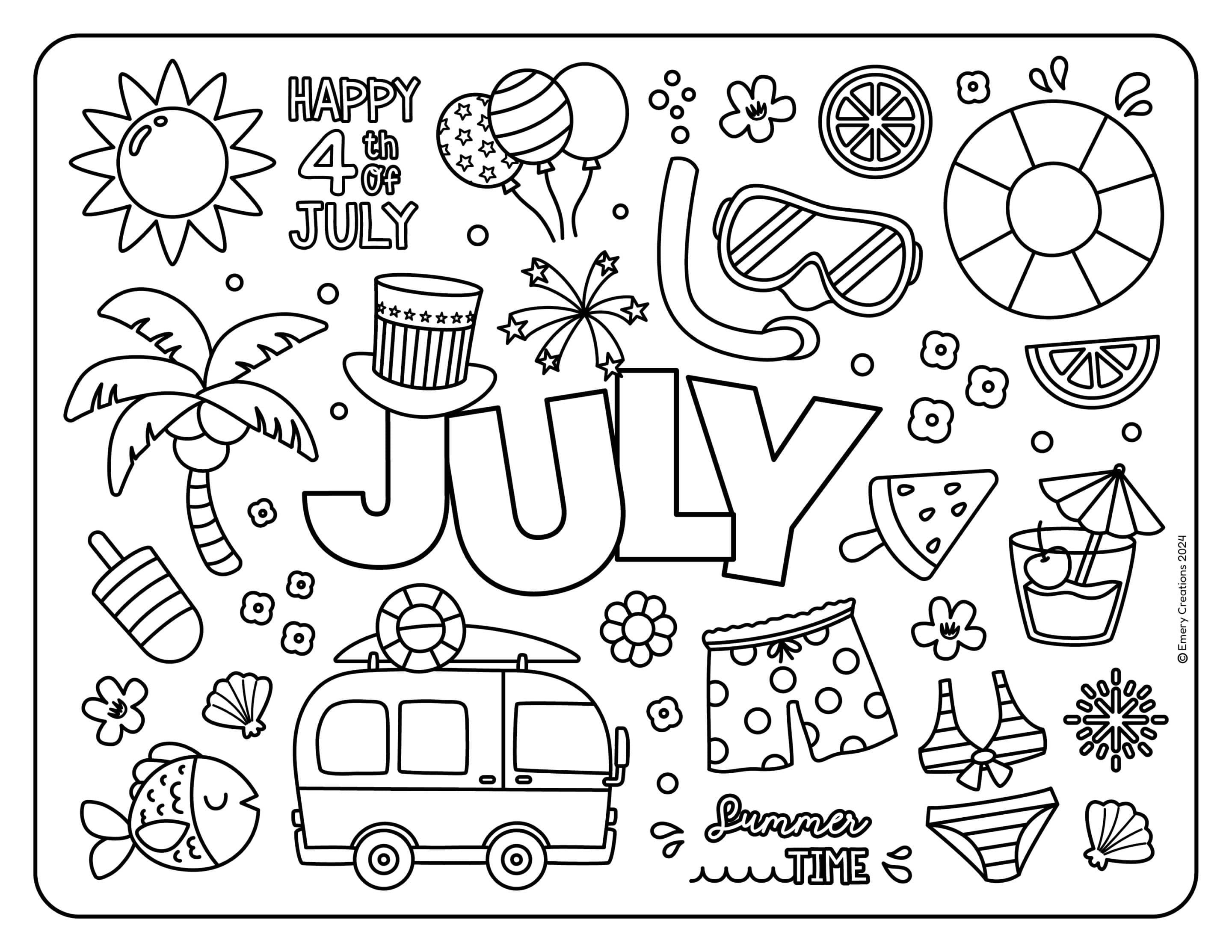 Monthly Coloring Book